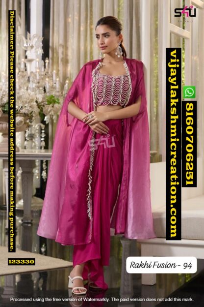 S4U Rakhi Fusion 94 Indo Western Gown In Single And Full Catalog 123330.