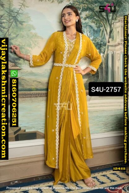 S4U-2757 Indo Western Gown In Single And Full Catalog 124111