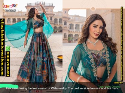 LaPink Dastak Crop Top With Lehenga And Cape In Single And Full Catalog 125757