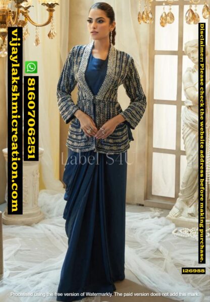 Label S4U Pre Draped Saree In Singles And Full Catalog 126988