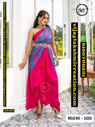 Mukesh & Mohit M&M-102 Indo Western Gown In Single And Full Catalog 125466