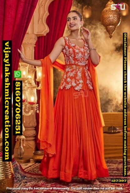 S4U Crop Top With Drape Skirt And Dupatta In Singles And Full Catalog 127397