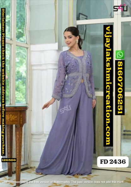 S4U FD2436 Indo Western Wear In Singles And Full Catalog 126506