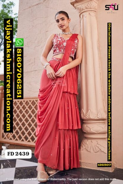 S4U FD2439 Ready to wear Saree In Singles And Full Catalog 126507