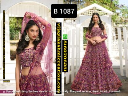 Bee girl B-1038 B-1047 Gown With Crop Top And Dupatta In Singles And Full Catalog 127836