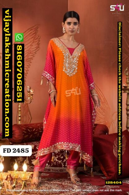 S4U D.No. FD 2485 Kaftan With Pant In Singles And Full Catalog 128404