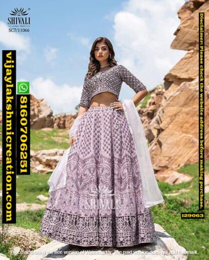 Shivali D.No. SC7-11066 Light Purple Lehenga Choli In Singles And Full Catalog 129063