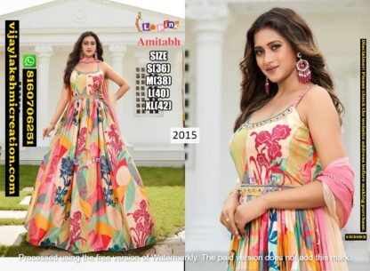 LaPink Amitabh D.No. 2015 Anarkali Set In Singles And Full Catalog 133193