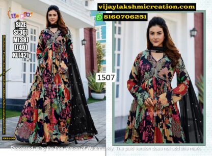 LaPink D.No, 1507 Anarkali Gown With Dupatta In Singles And Full Catalog 133202