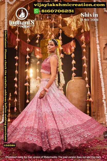 Ludhanis Shivin D.No.7001 Lehenga Set In Singles And Full Catalog 132581