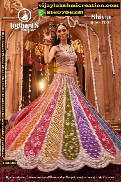 Ludhanis Shivin D.No.7004 Lehenga Set In Singles And Full Catalog 132583