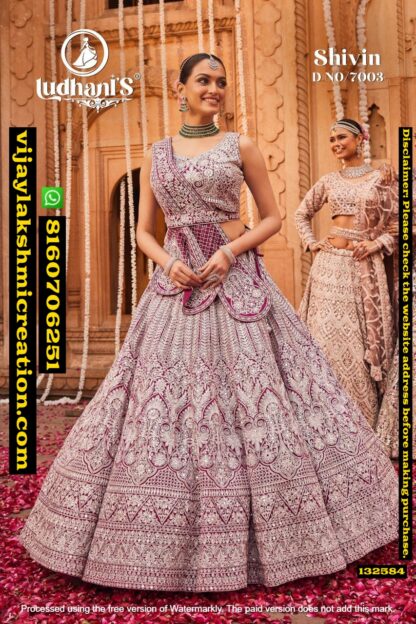 Ludhanis Shivin D.No.7008 Lehenga Set In Singles And Full Catalog 132584