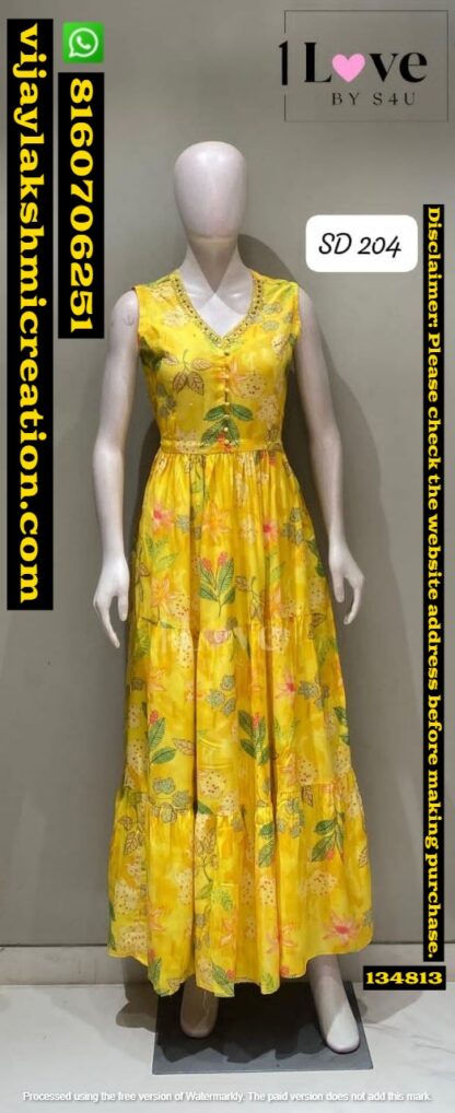 1Love By S4U SD-204 Floral Print Gown In Singles And Full Catalog 134813