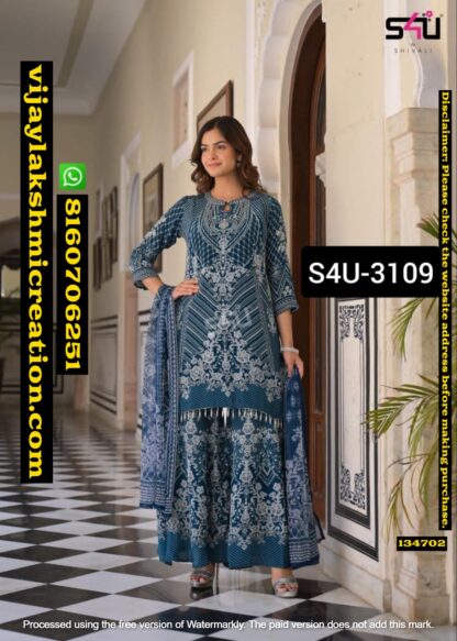 S4U 3109 Kurta With Palazzo Set In Singles And Full Catalog 134702