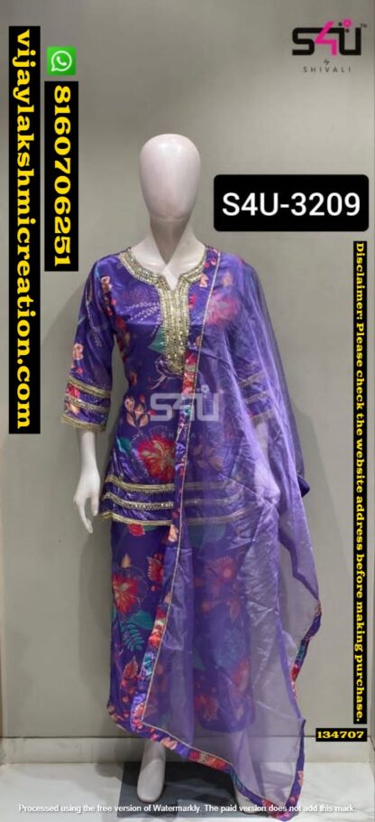 S4U 3209 Kurta With Bottom Set In Singles And Full Catalog 134707