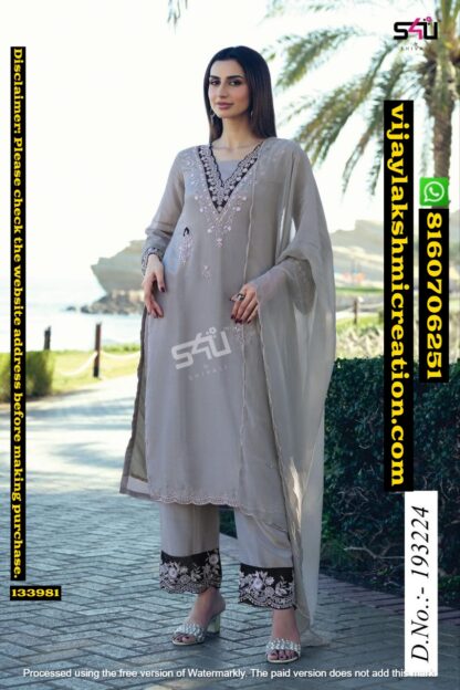 S4U D.No.193224 Crepe Kurta Set In Singles And Full Catalog 133981