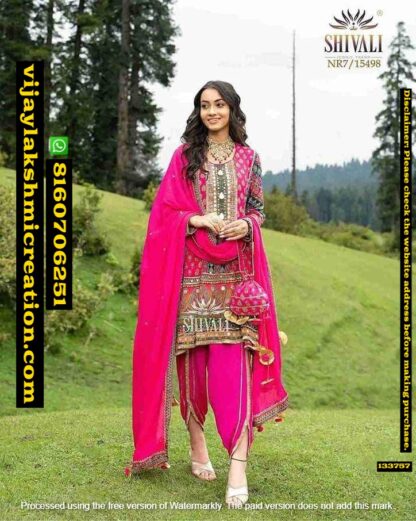 Shivali NR7-15498 Printed Anarkali Kurti With Dhoti Pant And Dupatta In Singles And Full Catalog 133757