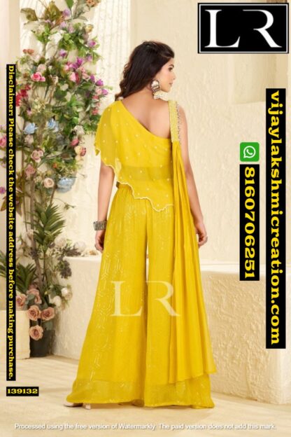 LR Crop Top With Sharara Cape Set In Singles And Full Catalog-139132