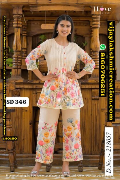 I Love by S4U SD-346 D.No.218057 Co-ord Set In Singles And Full Catalog-140160