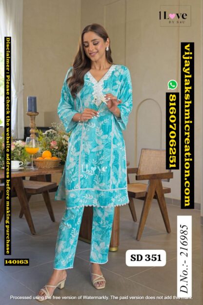 I Love by S4U SD-351 D.No.216985 Co-ord Set In Singles And Full Catalog-140163