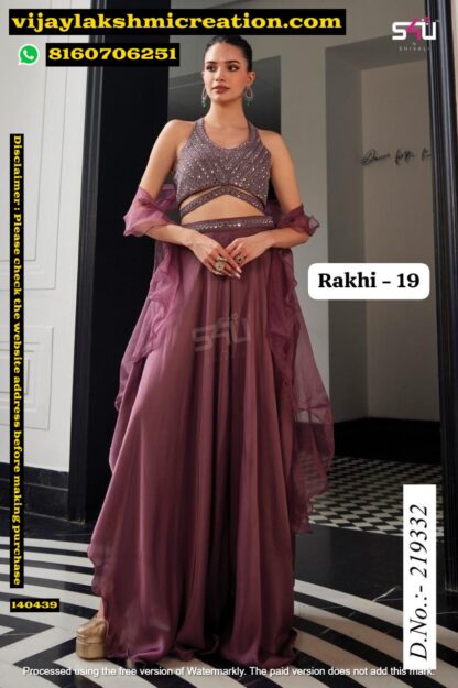 S4U Rakhi-19 D.No.219332 Lehenga & Blouse With Dupatta In Singles And Full Catalog-140439