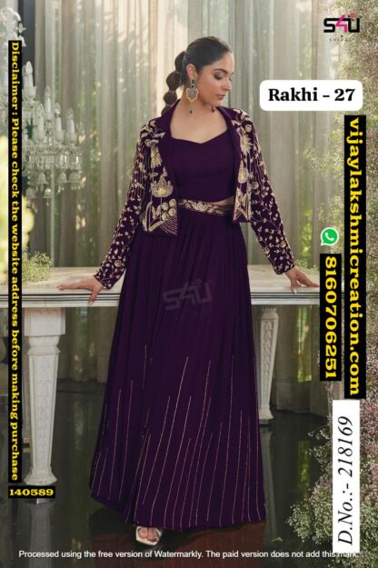 S4U Rakhi-27 D.No.218169 Skirt Set In-Singles-And-Full-Catalog 140589