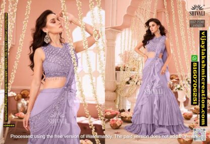 Shivali BSS7-21748 Lavender Draped Saree With Blouse In Singles And Full Catalog-139622