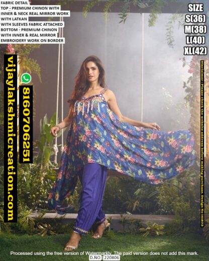 Mukesh & Mohit (M & M) D.No.220806 Kurti with Pant Set In Singles And Catalog 141873