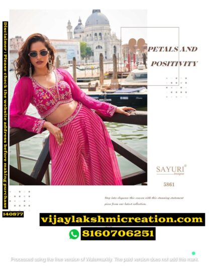 Sayuri Designer Naina 5861 Viscose Jacquard Silk Blouse With Plazzo And Net Dupatta In Songles And Full Catalog 140877