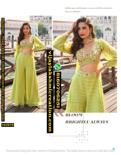 Sayuri Designer Naina 5862 Viscose Jacquard Silk Blouse With Plazzo And Net Dupatta In Songles And Full Catalog 140875