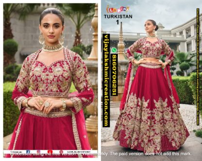 LaPink Turkistan 1 Red Lehenga Set In Singles And Full Catalog 142961