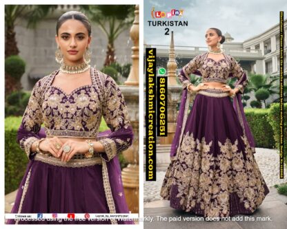 LaPink Turkistan 2 Purple Lehenga Set In Singles And Full Catalog 142962