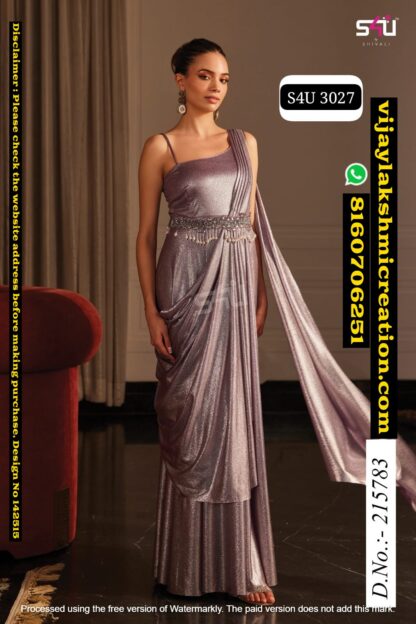 S4U 3027 D.No. 215783 Pre Drape Saree In Singles And Full Catalog 142517