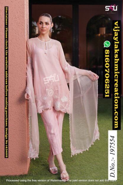 S4U D.No.197554 Straight-cut Kurta With Straight Pant And Dupatta In Singles And Full Catalog 143405