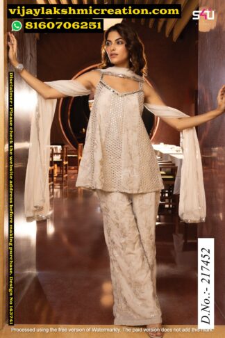 S4U D.No.217452 Short Kurti With Palazzo And Dupatta In Singles And Full Catalog 143741