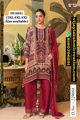 S4U FD 2831 D.No.229004 Kurta With Palazzo Pant And Dupatta In Singles And Full Catalog 143064