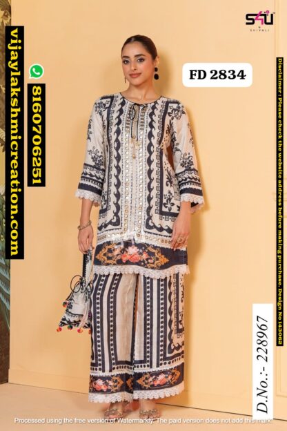 S4U FD 2834 D.No.228967 Kurta With Palazzo Pant In Singles And Full Catalog 143062