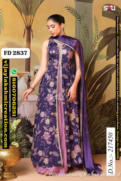S4U FD 2837 D.No.217450 Sleeveless Flared Anarkali Kurta With Bottom And Dupatta In Singles And Full Catalog 143059
