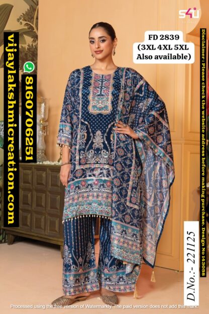 S4U FD 2839 D.No.221125 Kurta With Palazzo And Dupatta In Singles And Full Catalog 143058