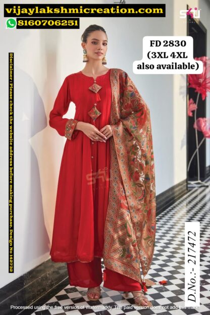 S4U FD2830 D.No.217472 Kurta With Pant And Dupatta In Singles And Full Catalog 142732