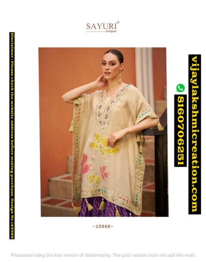 Sayuri 10066 Kaftan With Gharara In Singles And Full Catalog 143385