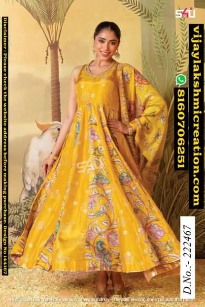 S4U D.No.222467 Anarkali Set With Dupatta In Singles And Full Catalog 144167