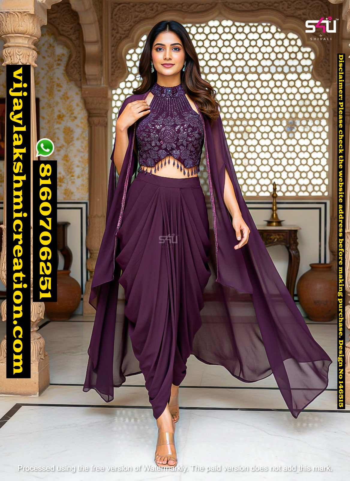 S4U Crop Top with Draped Skirt and Shrug In-Singles-And-Full-Catalog 146515 S4U Crop Top with Draped Skirt and Shrug In-Singles-And-Full-Catalog 146515