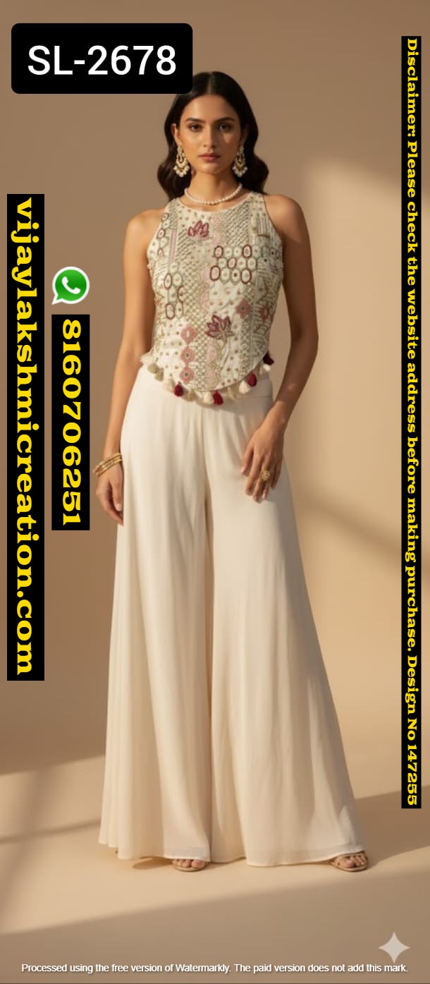 D.No. SL-2678 Top And Palazzo Pant Set In-Singles-And-Full-Catalog 147255 D.No. SL-2678 Top And Palazzo Pant Set In-Singles-And-Full-Catalog 147255