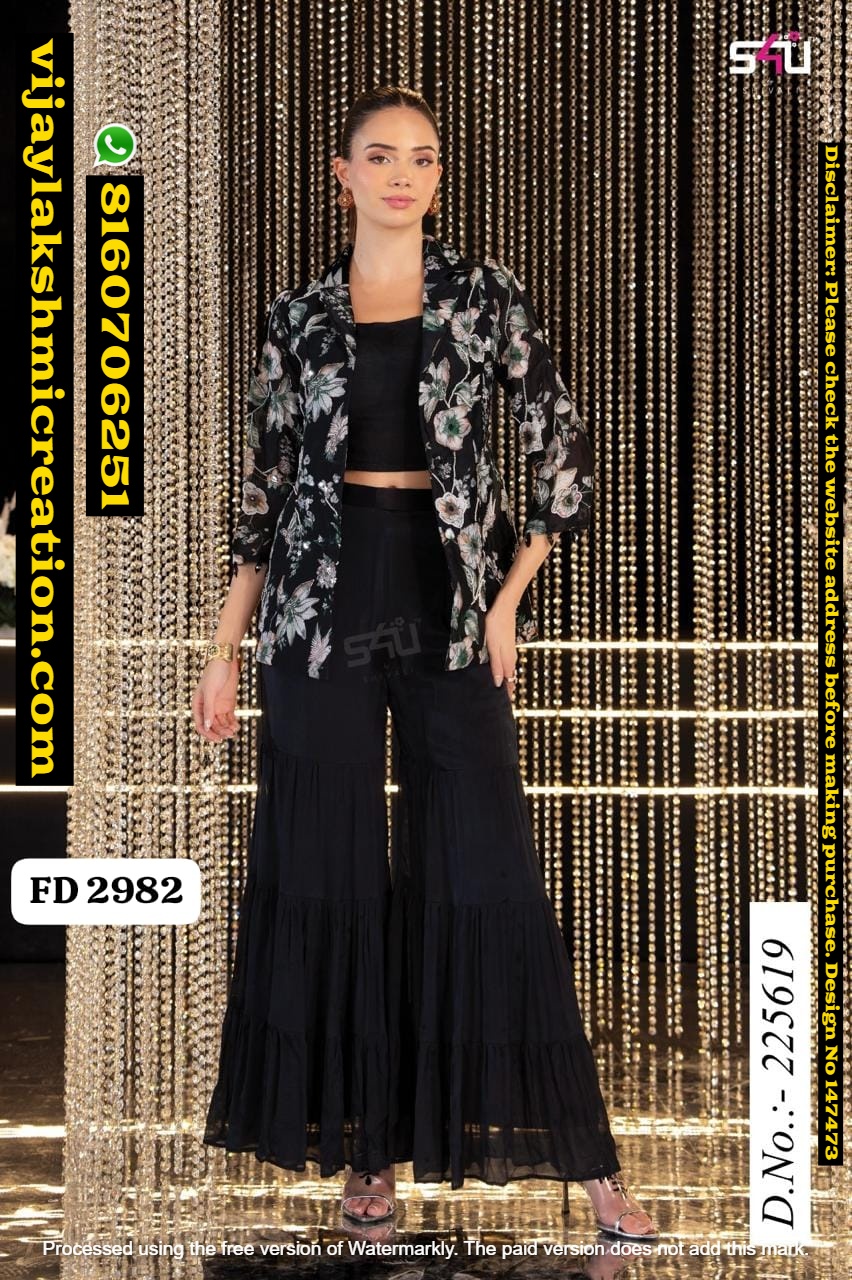 S4U FD-2982 D.No.225619 Jacket-Co-Ord Set In Singles And Full Catalog 147473 S4U FD-2982 D.No.225619 Jacket-Co-Ord Set In Singles And Full Catalog 147473