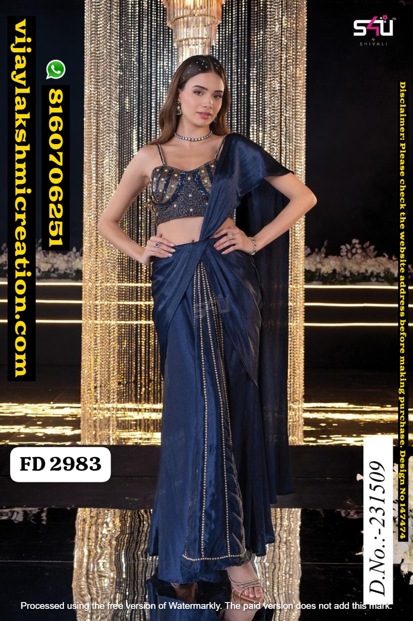 S4U FD-2983 D.No.231509 Drape Skirt Set In Singles And Full Catalog 147474