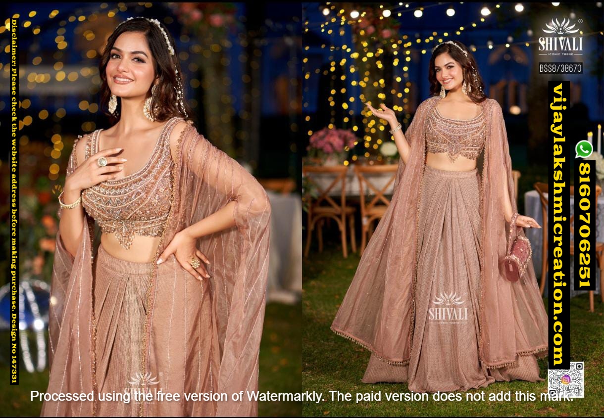 Shivali BSS8-38670 Blouse With Pleated Skirt And Sheer Dupatta In Singles And Full Catalog 147331 Shivali BSS8-38670 Blouse With Pleated Skirt And Sheer Dupatta In Singles And Full Catalog 147331