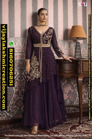 S4U Embroidered Kurti with Flared Skirt Silhouette In Singles-And-Full-Catalog-149386