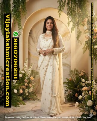 Partywear Pre-Draped Saree with Blouse In Singles And Full Catalog 150678