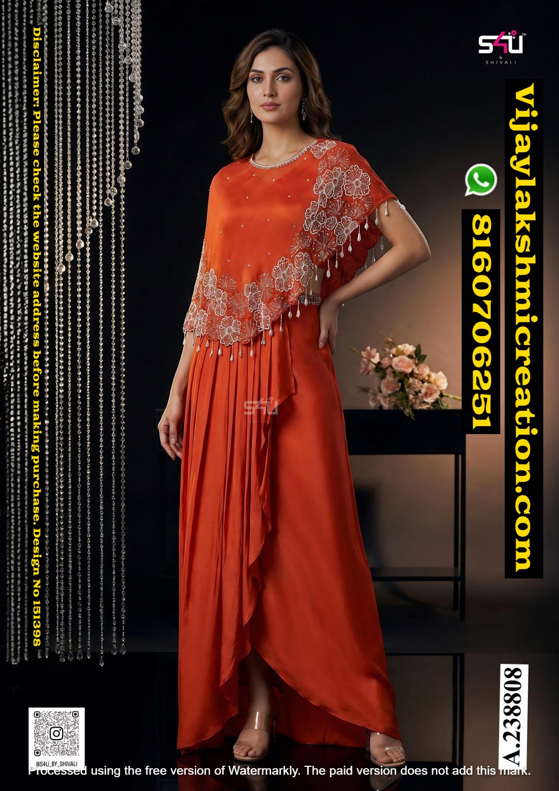 S4U A-238808 Tulip Skirt With Cape In Singles And Full Catalog-151398